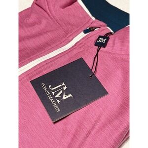 Jaxson Maximus Sunny Isles 1/4 Zip Pullover Shirt Mens L Pink Golf NWT $130 MSRP
